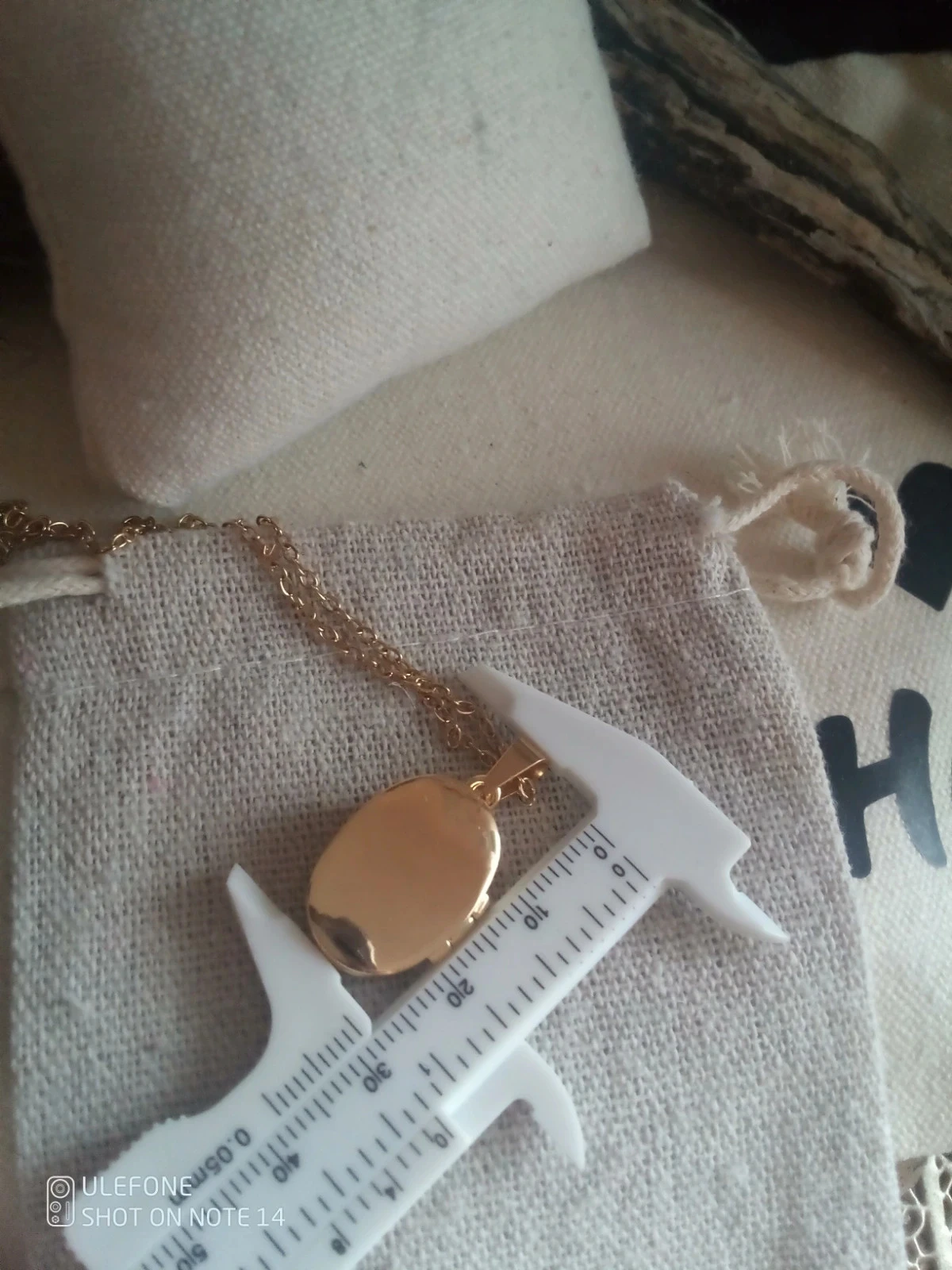 Collier médaillon ouvrable avec lune en nacre naturelle – photo 3